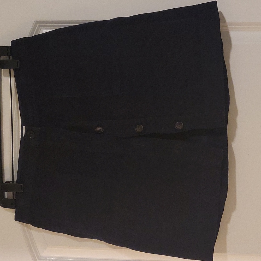 GAP Deep Navy button front corduroy mini skirt - gentle wear